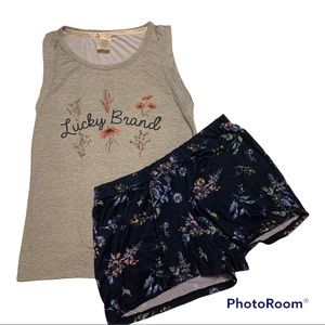 😎 Lucky Brand Pajamas - 2 Piece Floral Detail